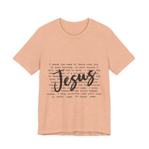 Jesus Saves Unisex Jersey Short Sleeve Tee – Christian Faith T-Shirt, Inspirational Gospel Apparel, Everyday Worship Wear