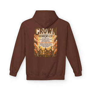 Crown Hoodie — Hebrews 2:9 Inspirational Christian Pullover