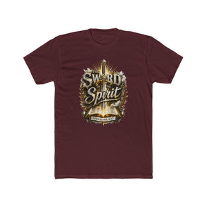 The Sword of the Spirit – Ephesians 6:17 | Armor of God Christian T-Shirt (White, Gold & Silver Design)