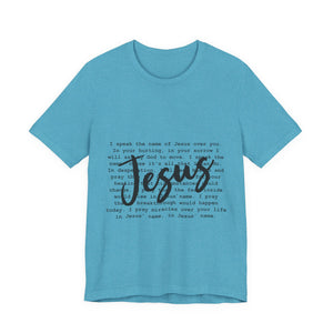 Jesus Saves Unisex Jersey Short Sleeve Tee – Christian Faith T-Shirt, Inspirational Gospel Apparel, Everyday Worship Wear