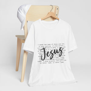 Jesus Saves Unisex Jersey Short Sleeve Tee – Christian Faith T-Shirt, Inspirational Gospel Apparel, Everyday Worship Wear