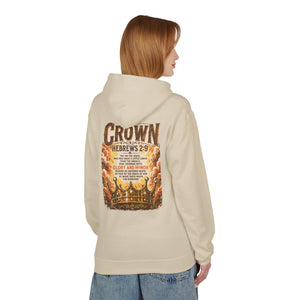 Crown Hoodie — Hebrews 2:9 Inspirational Christian Pullover