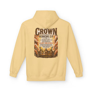 Crown Hoodie — Hebrews 2:9 Inspirational Christian Pullover