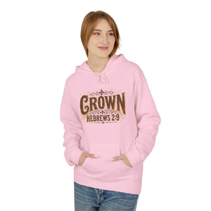 Crown Hoodie — Hebrews 2:9 Inspirational Christian Pullover