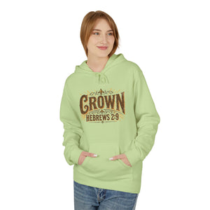 Crown Hoodie — Hebrews 2:9 Inspirational Christian Pullover