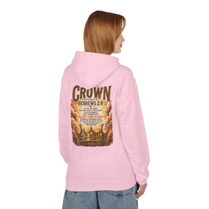 Crown Hoodie — Hebrews 2:9 Inspirational Christian Pullover