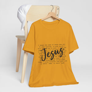 Jesus Saves Unisex Jersey Short Sleeve Tee – Christian Faith T-Shirt, Inspirational Gospel Apparel, Everyday Worship Wear