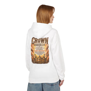 Crown Hoodie — Hebrews 2:9 Inspirational Christian Pullover