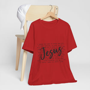 Jesus Saves Unisex Jersey Short Sleeve Tee – Christian Faith T-Shirt, Inspirational Gospel Apparel, Everyday Worship Wear