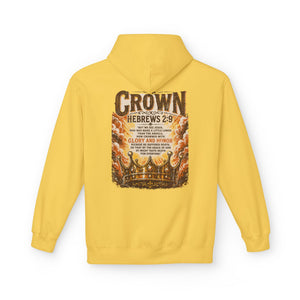 Crown Hoodie — Hebrews 2:9 Inspirational Christian Pullover