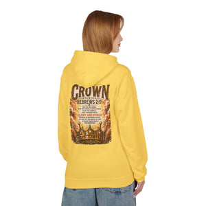 Crown Hoodie — Hebrews 2:9 Inspirational Christian Pullover