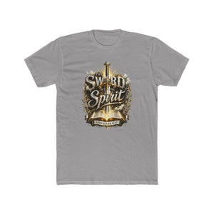 The Sword of the Spirit – Ephesians 6:17 | Armor of God Christian T-Shirt (White, Gold & Silver Design)