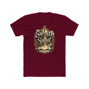 The Sword of the Spirit – Ephesians 6:17 | Armor of God Christian T-Shirt (White, Gold & Silver Design)