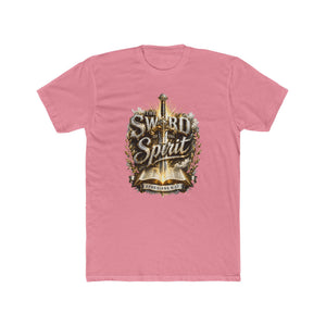 The Sword of the Spirit – Ephesians 6:17 | Armor of God Christian T-Shirt (White, Gold & Silver Design)