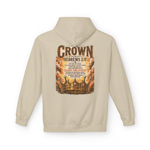 Crown Hoodie — Hebrews 2:9 Inspirational Christian Pullover