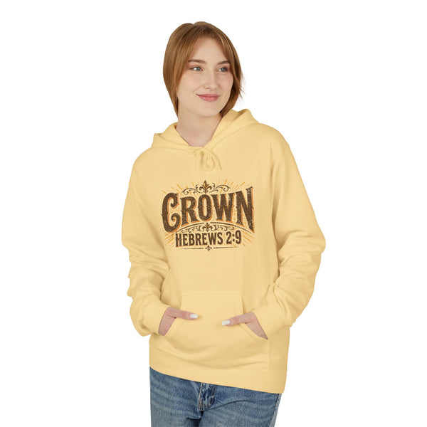 Crown Hoodie — Hebrews 2:9 Inspirational Christian Pullover