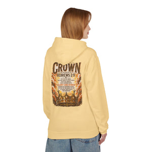Crown Hoodie — Hebrews 2:9 Inspirational Christian Pullover