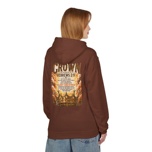 Crown Hoodie — Hebrews 2:9 Inspirational Christian Pullover