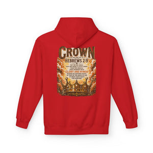 Crown Hoodie — Hebrews 2:9 Inspirational Christian Pullover