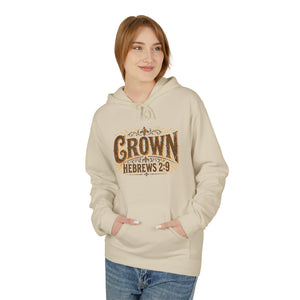 Crown Hoodie — Hebrews 2:9 Inspirational Christian Pullover