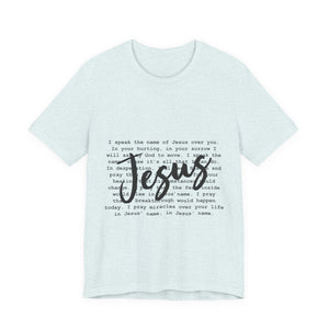 Jesus Saves Unisex Jersey Short Sleeve Tee – Christian Faith T-Shirt, Inspirational Gospel Apparel, Everyday Worship Wear