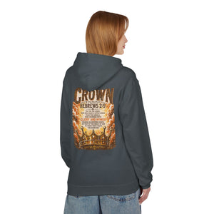 Crown Hoodie — Hebrews 2:9 Inspirational Christian Pullover