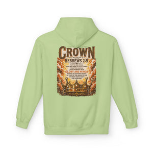 Crown Hoodie — Hebrews 2:9 Inspirational Christian Pullover