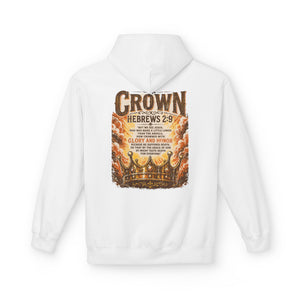 Crown Hoodie — Hebrews 2:9 Inspirational Christian Pullover