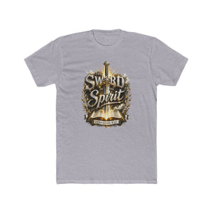 The Sword of the Spirit – Ephesians 6:17 | Armor of God Christian T-Shirt (White, Gold & Silver Design)