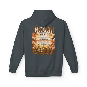 Crown Hoodie — Hebrews 2:9 Inspirational Christian Pullover
