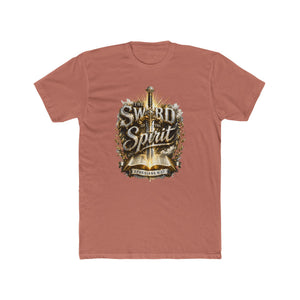 The Sword of the Spirit – Ephesians 6:17 | Armor of God Christian T-Shirt (White, Gold & Silver Design)