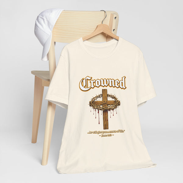 Crown of Thorns Christian T-Shirt  James 1:12| Faith-Based Graphic Tee  Christian Faith T-Shirt, Inspirational Gospel Apparel, Everyday Worship Wear