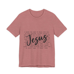 Jesus Saves Unisex Jersey Short Sleeve Tee – Christian Faith T-Shirt, Inspirational Gospel Apparel, Everyday Worship Wear